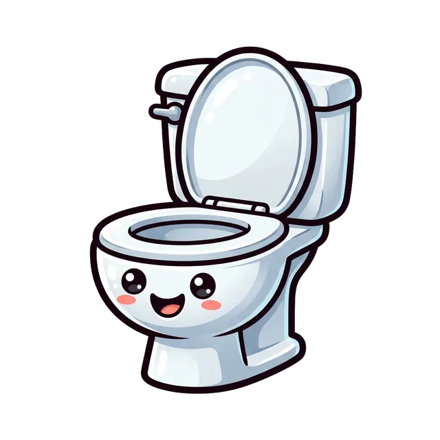 The toilet hero catching a falling poop